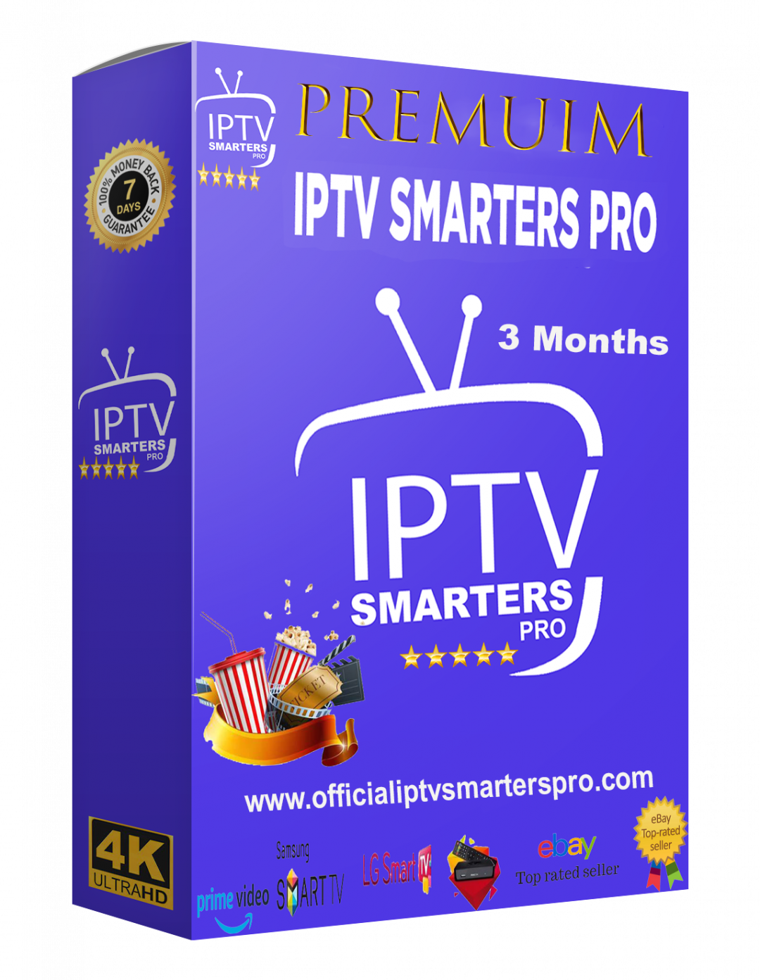 Premium subscription IPTV/ 3 Months OFFICIAL IPTV SMARTERS PRO